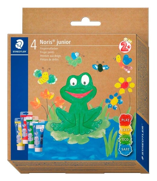 STAEDTLER Noris Club MALI Fingerfarben farbsortiert 4x 100,0 ml, 4 St.