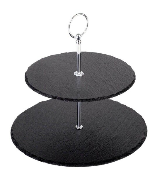 APS Etagere schwarz, silber 24,0 cm  ( 989 )