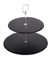 APS Etagere schwarz, silber 24,0 cm  ( 989 )