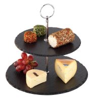 APS Etagere schwarz, silber 24,0 cm  ( 989 )