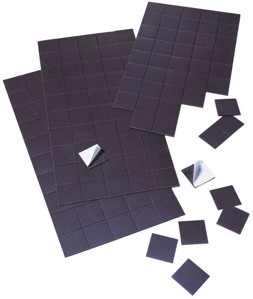 FRANKEN Magnetplättchen, selbstklebend schwarz, Metall, 50 St.