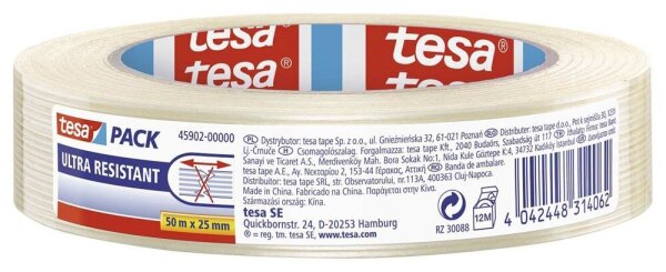 tesa Packband tesapack® 45902 Ultra Resistant transparent 25,0 mm x 50,0 m 1 Rolle