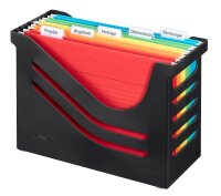 Jalema Hängeregistraturkorb mit Mappen Silky Touch schwarz