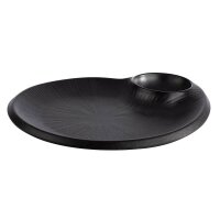 APS Teller NERO schwarz 20,0 x 24,0 cm, 1 St.