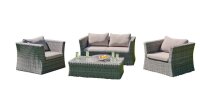 Garden Pleasure Loungegruppe Avila grau Kunststoff,...