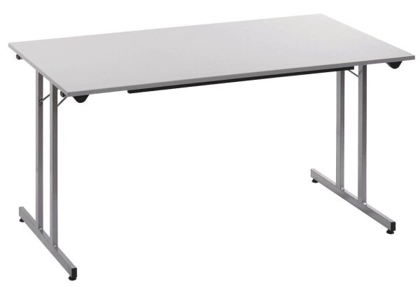 SODEMATUB Mehrzwecktisch lichtgrau rechteckig, Vierkantrohr silber, 120,0 x 60,0 x 74,0 cm