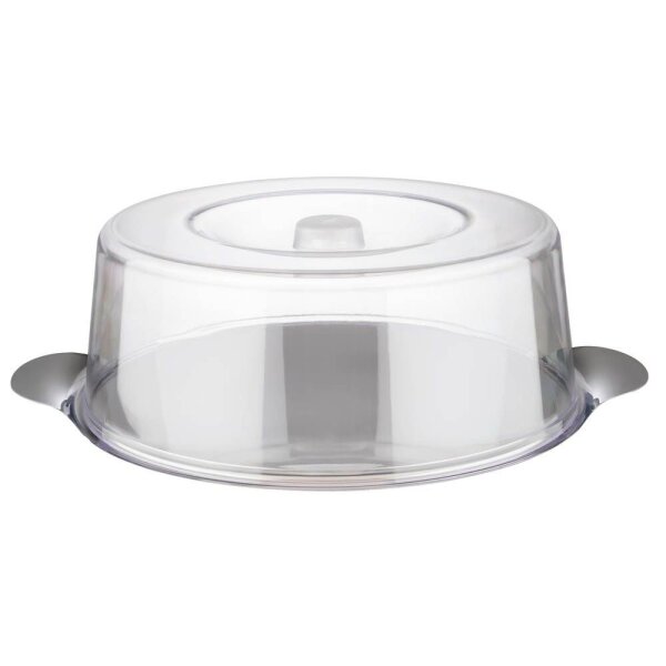 APS Tortenplatte mit Haube transparent/silber Ø 30,0 cm, 1 St.