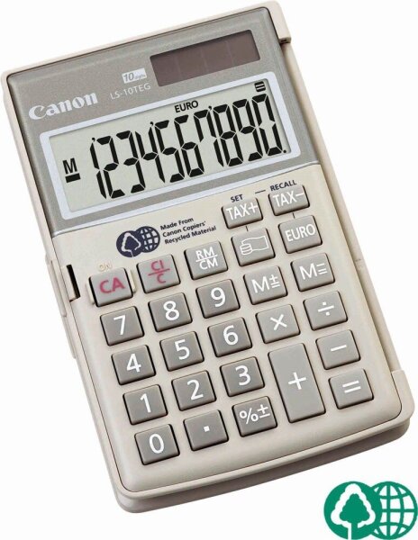 Canon LS-10TEG Taschenrechner grau/metallic