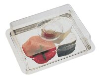 APS Tablett mit Deckel silber rechteckig 18,0 x 27,0 cm, 1 St.