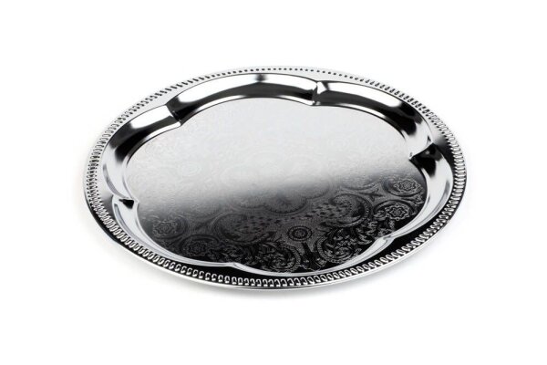 APS Servierplatte silber 35,0 x 35,0 cm, 1 St.