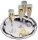 APS Servierplatte silber 35,0 x 35,0 cm, 1 St.