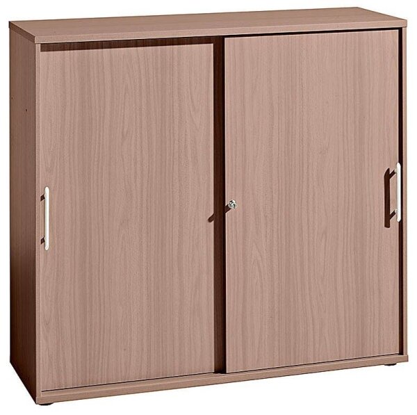 HAMMERBACHER Schiebetürenschrank, V1753S/N/N/RE nussbaum 2 Fachböden 120,0 x 40,0 x 110,0 cm
