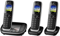 Panasonic KX-TGJ323GB Schnurloses Telefon-Set mit Anrufbeantworter schwarz