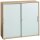 HAMMERBACHER Schiebetürenschrank, V1753S/N/S/RE nussbaum, silber 2 Fachböden 120,0 x 40,0 x 110,0 cm