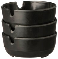 3 APS Aschenbecher schwarz  ( 576 )