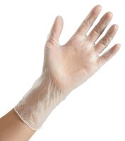 HYGOSTAR unisex Einmalhandschuhe IDEAL LONG transparent Größe M, 100 St.