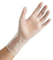 HYGOSTAR unisex Einmalhandschuhe IDEAL LONG transparent Größe M, 100 St.