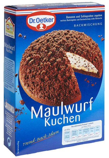 Dr. Oetker Maulwurf Kuchen Backmischung 435,0 g, 1 Pack