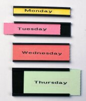 Legamaster Etikettenhalter magnetisch schwarz 6,0 x 2,0 cm, 54 St.