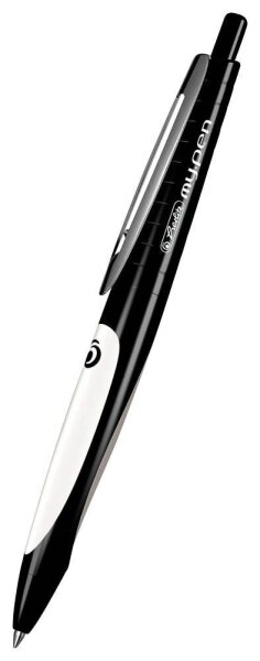 herlitz Kugelschreiber my.pen schwarz/weiß, Schreibfarbe: blau, 1 St.