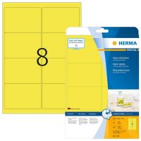 HERMA Etiketten 5144 gelb 99,1 x 67,7 mm, 20 Blatt