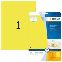 HERMA Etiketten 5148 gelb 210,0 x 297,0 mm, 20 Blatt