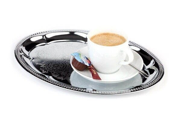 APS Tablett KAFFEEHAUS silber rund Ø 23,0 cm, 1 St.