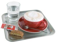 APS Tablett KAFFEEHAUS silber quadratisch 23,0 x 23,0 cm,...
