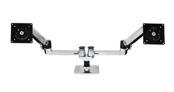 ergotron Monitor-Halterung LX Dual Side-by-Side 45-245-026 silber für 2 Monitore, Tischklemme, Tischbohrung
