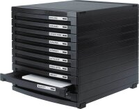 HAN Schubladenbox Contur  schwarz 1510-13D, DIN B4 mit 10...