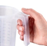 APS Messbecher mit Deckel transparent
