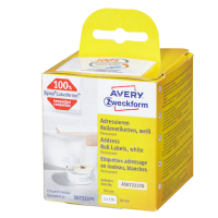 AVERY Zweckform Etikettenrollen für Etikettendrucker AS0722370 weiß, 89,0 x 28,0 mm, 2 x 130 Etiketten