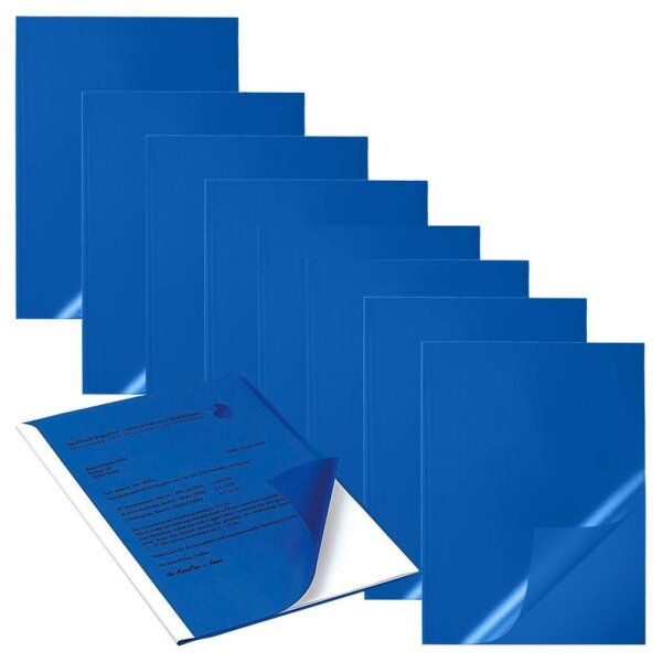 50 DURABLE Klemmschienenhüllen DIN A4 blau genarbt 0,22 mm  ( 291906 )
