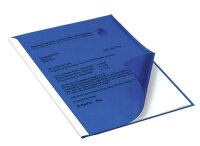 50 DURABLE Klemmschienenhüllen DIN A4 blau genarbt...