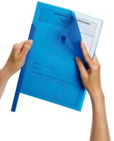 50 DURABLE Klemmschienenhüllen DIN A4 blau genarbt 0,22 mm  ( 291906 )
