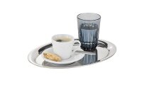 APS Tablett KAFFEEHAUS silber oval 26,5 x 19,5 cm  ( 30116 )