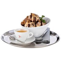 APS Tablett KAFFEEHAUS silber rund Ø 27,0 cm, 1 St.