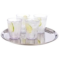 APS Tablett KAFFEEHAUS silber rund Ø 27,0 cm, 1 St.