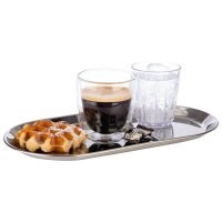 APS Tablett KAFFEEHAUS silber oval 30,0 x 15,5 cm, 1 St.