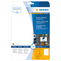 HERMA Folien-Kraftklebe-Etiketten 9500 weiß 210,0 x 297,0 mm, 10 Blatt