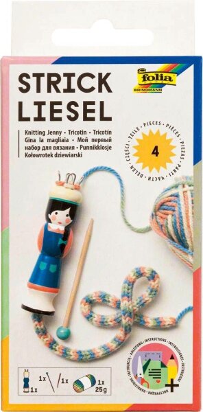 folia Bastelset Strickliesel mehrfarbig