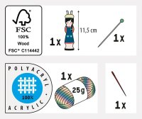 folia Bastelset Strickliesel mehrfarbig