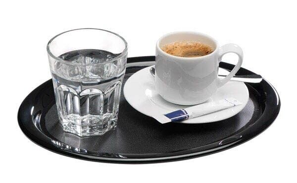 APS Tablett KAFFEEHAUS schwarz rund 20,0 x 26,0 cm, 1 St.
