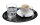 APS Tablett KAFFEEHAUS schwarz rund 20,0 x 26,0 cm, 1 St.