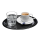 APS Tablett KAFFEEHAUS schwarz rund 20,0 x 26,0 cm, 1 St.