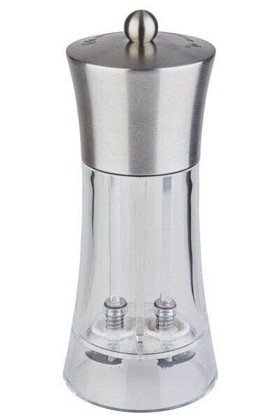 APS Salz- und Pfeffermühlen-Set transparent/silber, 1 Set