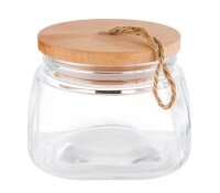 APS Vorratsdosen WOODY 11,0 cm hoch transparent 1,0 l, 1 St.