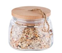 APS Vorratsdosen WOODY 11,0 cm hoch transparent 1,0 l, 1 St.