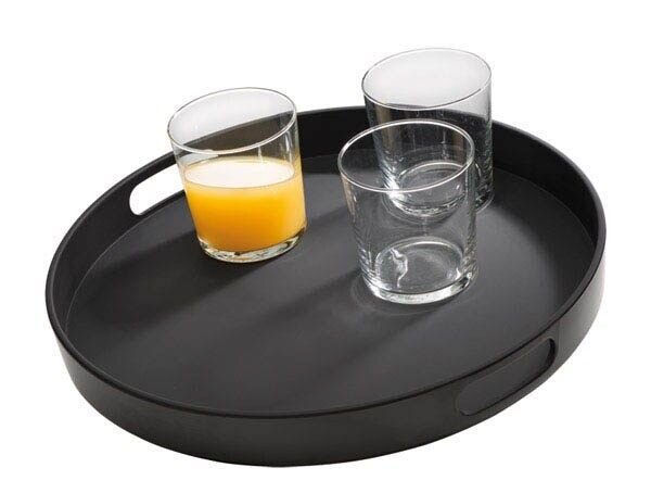 APS Tablett BISTRO schwarz rund Ø 35,5 cm, 1 St.