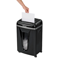 Fellowes Powershred 450M Aktenvernichter mit Partikelschnitt P-5, 2 x 12 mm, bis 9 Blatt, schwarz